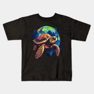 Sea Turtle Earth Day Kids T-Shirt